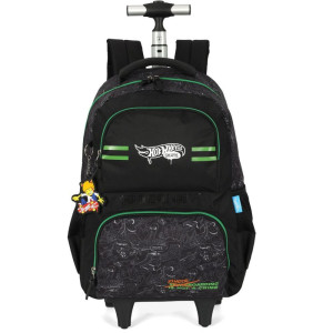 Mochila Com Rodinha Hot Wheels Verde G