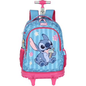 Mochila Com Rodinha Stitch Pink G