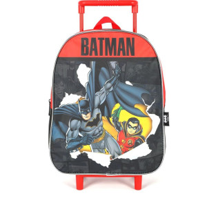 Mochila Infantil Com Rodinha Batman Vermelho