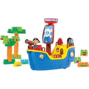 Brinquedo Educativo Navio Pirata Baby Land C/30blo-068150-60489