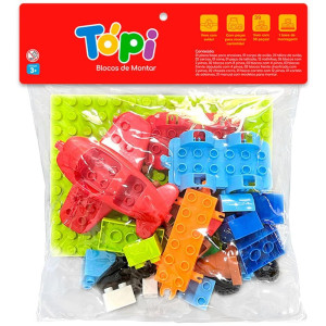 Brinquedo Para Montar Topi C/base 39 Pecas