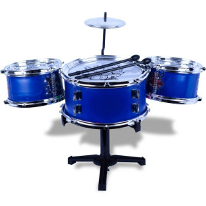Instrumento Musical Bateria Infantil Azul-123766-95505