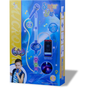 Instrumento Musical Microfone Azul C/som/luz-123765-78984