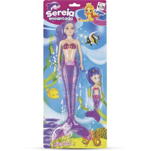 Boneca Sereia Encantada C/filha E Luz-123584-65603
