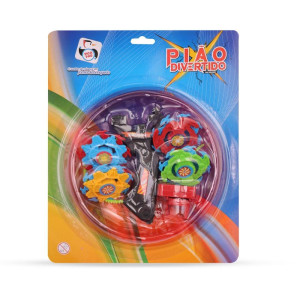 Brinquedo Diverso Piao Divertido 4 Pioes C/pista-124213-66499