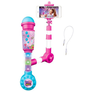 Instrumento Musical Kit Influencer Microfone+selfie C/luz/som