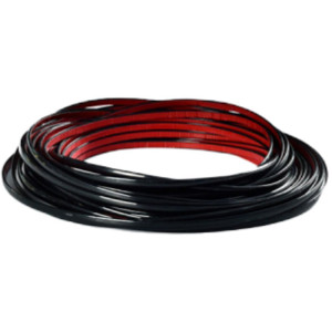 Revestimento De Parede Adesivo Fita Decorativa Preto 3m