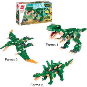 Brinquedo Para Montar Combo Dinossauros 287pcs Vd.