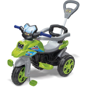 Veiculo Para Bebe Moto Trail 30kg C/som Verde