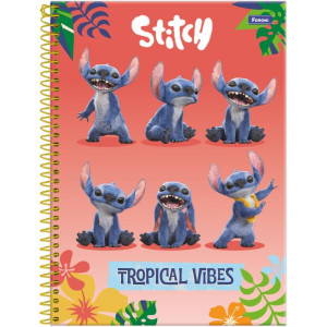 Caderno 10x1 Cp.dura Colegial Stitch Movie 160f-124257-93055