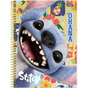 Caderno 10x1 Cp.dura Colegial Stitch Movie 160f-124257-96267