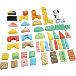 Fisher Price Wood Blocos De Selva 50pcs-121319-73050