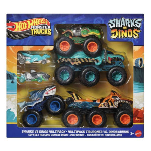 Hot Wheels Monster Trucks Sharks Vs.dinos 1:64 5-pack (s-121412-61651
