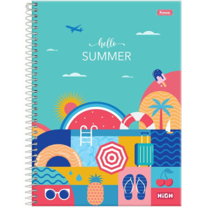 Caderno 01x1 Capa Dura High Feminino 80f