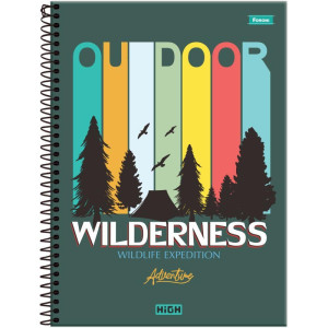 Caderno 10x1 Capa Dura High Masculino 200f