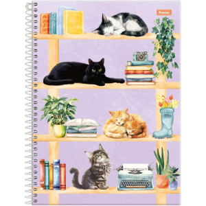 Caderno 10x1 Cp.dura Colegial Furfriends 160f-124274-13592