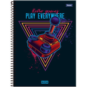 Caderno 12x1 Capa Dura High Masculino 192f