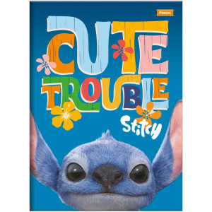 Caderno Brochura 1/4 Capa Dura Stitch Movie 80f-124259-14238