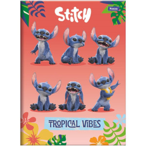 Caderno Brochura 1/4 Capa Dura Stitch Movie 80f-124259-19731