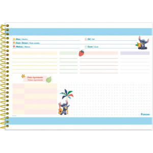 Caderno Desenho Univ Capa Dura Stitch Movie 80f-124261-73890