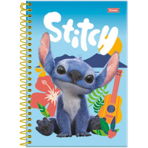 Caderno Espiral 1/4 Capa Dura Stitch Movie 80f-124263-70380