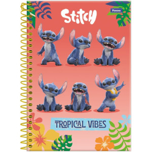 Caderno Espiral 1/4 Capa Dura Stitch Movie 80f