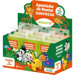 Apontador Com Deposito Montar Animais Surpresa 3mod-124403-35910