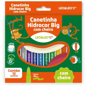 Caneta Hidrografica Jumbo Leo E Leo Big C/aroma 12 Core-124411-55702