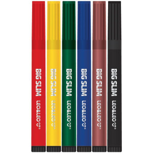 Caneta Hidrografica Jumbo Leo E Leo Big Slim 6 Cores-124409-76535