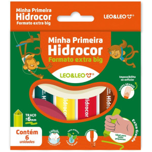 Caneta Hidrografica Jumbo Leo E Leo Extra Big 6 Cores-124408-46936
