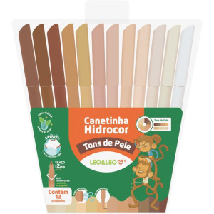 Caneta Hidrografica Leo E Leo Tons De Pele 12cores-124407-41275