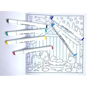 Livro De Colorir Fluffy And Biblical C/6canetinhas-124096-70093