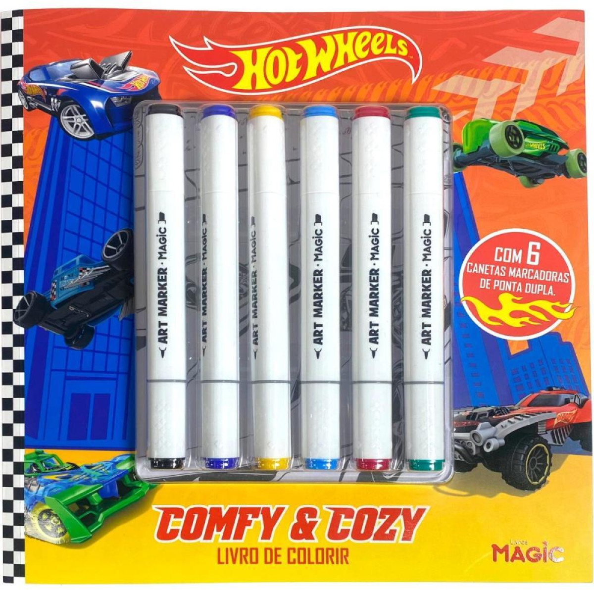 Livro De Colorir Hot Wheels Comfy C/6canetinhas-124089-69905