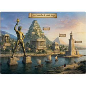 Quebra-cabeca Cartonado As 7 Maravilhas Do Mundo 1000p-124107-55175