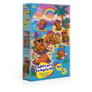 Quebra-cabeca Cartonado Capivara Metalizado 100 Pcs