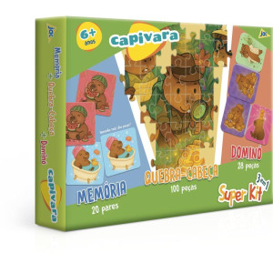 Quebra-cabeca Cartonado Capivara Super Kit 3 Em 1-124115-40833