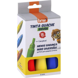 Tinta Guache 015ml 18ml 6 Cores Basicas
