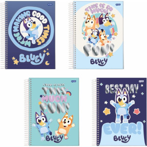 Caderno 01x1 Capa Dura Bluey 80fls.