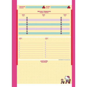 Caderno 01x1 Capa Dura Hello Kitty 80fls.-124462-43398
