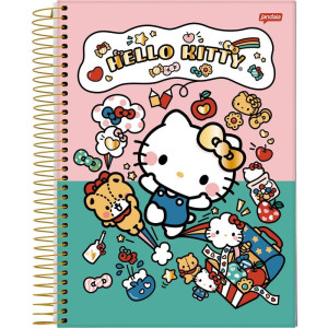 Caderno 01x1 Capa Dura Hello Kitty 80fls.-124462-63653
