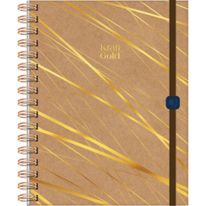 Caderno 01x1 Capa Dura Kraft Gold Neo 80fls.-124500-48075