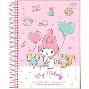 Caderno 01x1 Capa Dura My Melody 80fls.-124493-70255