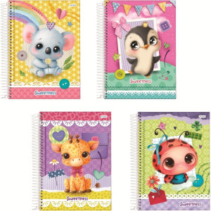 Caderno 01x1 Capa Dura Sweetness 80fls.