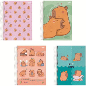 Caderno 10x1 Capa Dura Capyvibes 160ls.