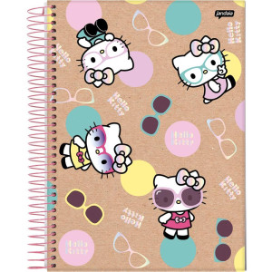 Caderno 10x1 Capa Dura Hello Kitty Kraft 160fls.-124478-90332