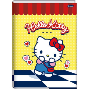 Caderno Brochura 1/4 Capa Dura Hello Kitty 80fls.-124465-86010