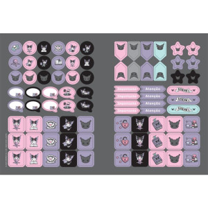 Caderno Brochura 1/4 Capa Dura Kuromi 80fls.-124476-74418