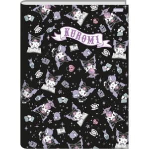 Caderno Brochura 1/4 Capa Dura Kuromi 80fls.-124476-99227