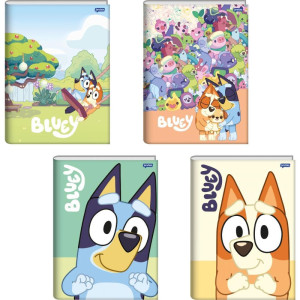 Caderno Brochurao Capa Dura Bluey 80fls.