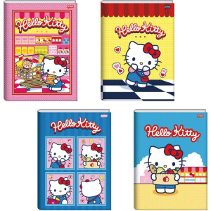 Caderno Brochurao Capa Dura Hello Kitty 80fls.